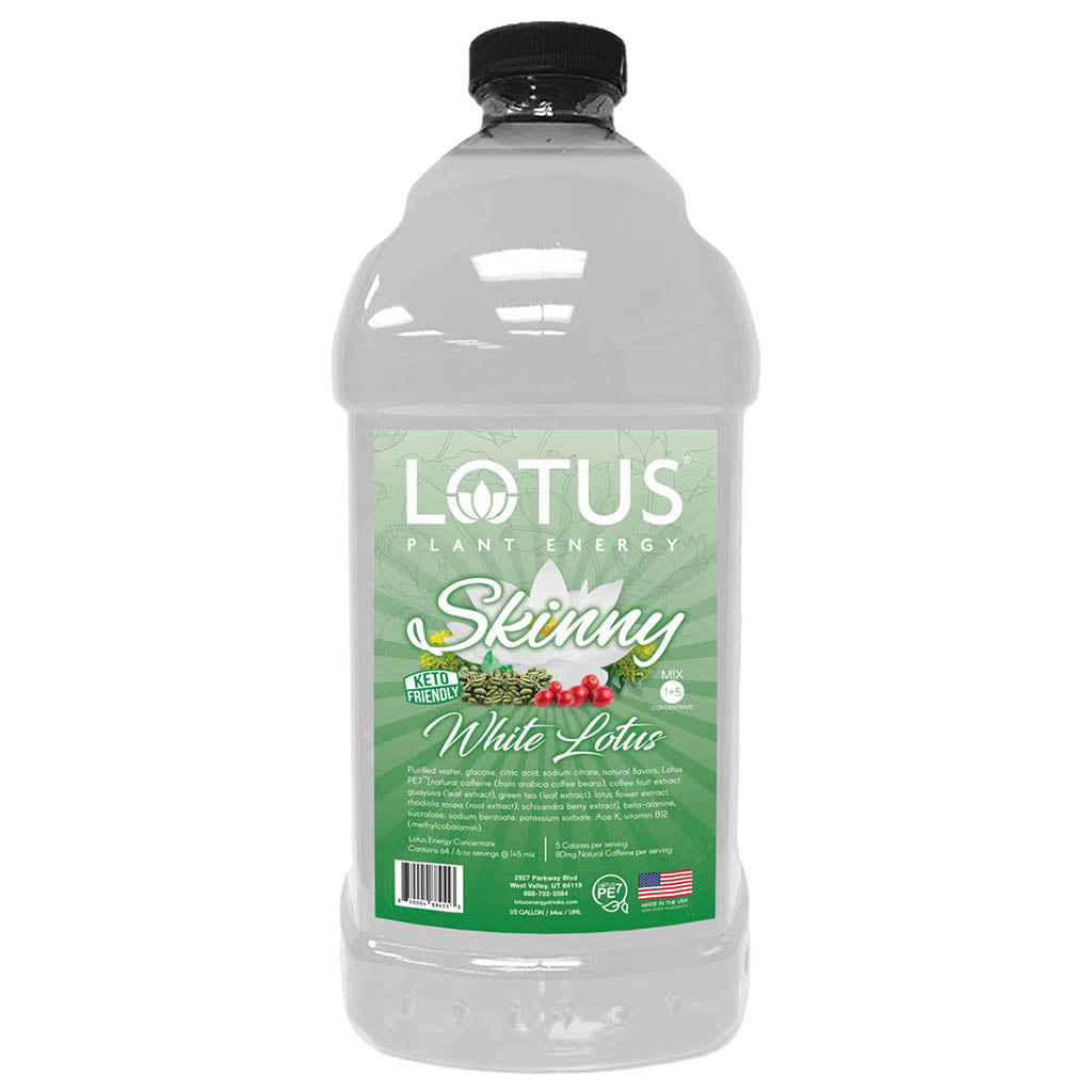 Lotus: White SKINNY Lotus 1/2 gal