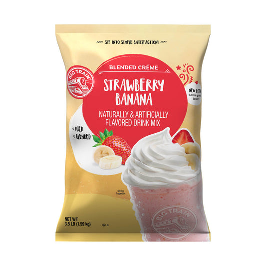 Big Train: Blended Iced Crème Frappes: Strawberry Banana Crème