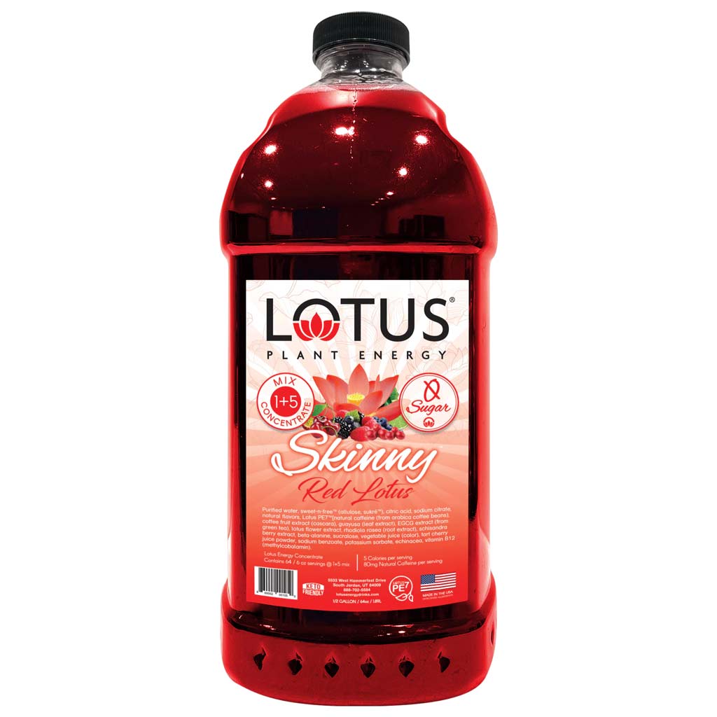 Lotus: Red SKINNY Lotus 1/2 gal