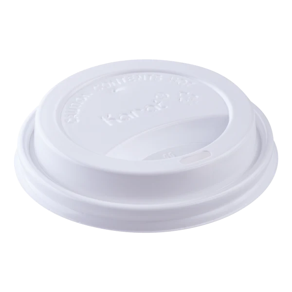 Karat Sipper Dome Lid for 10-24oz Hot Cups, White