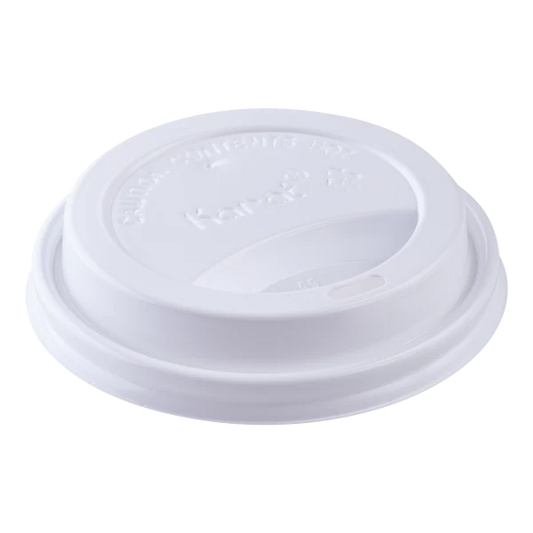 Karat Sipper Dome Lid for 10-24oz Hot Cups, White