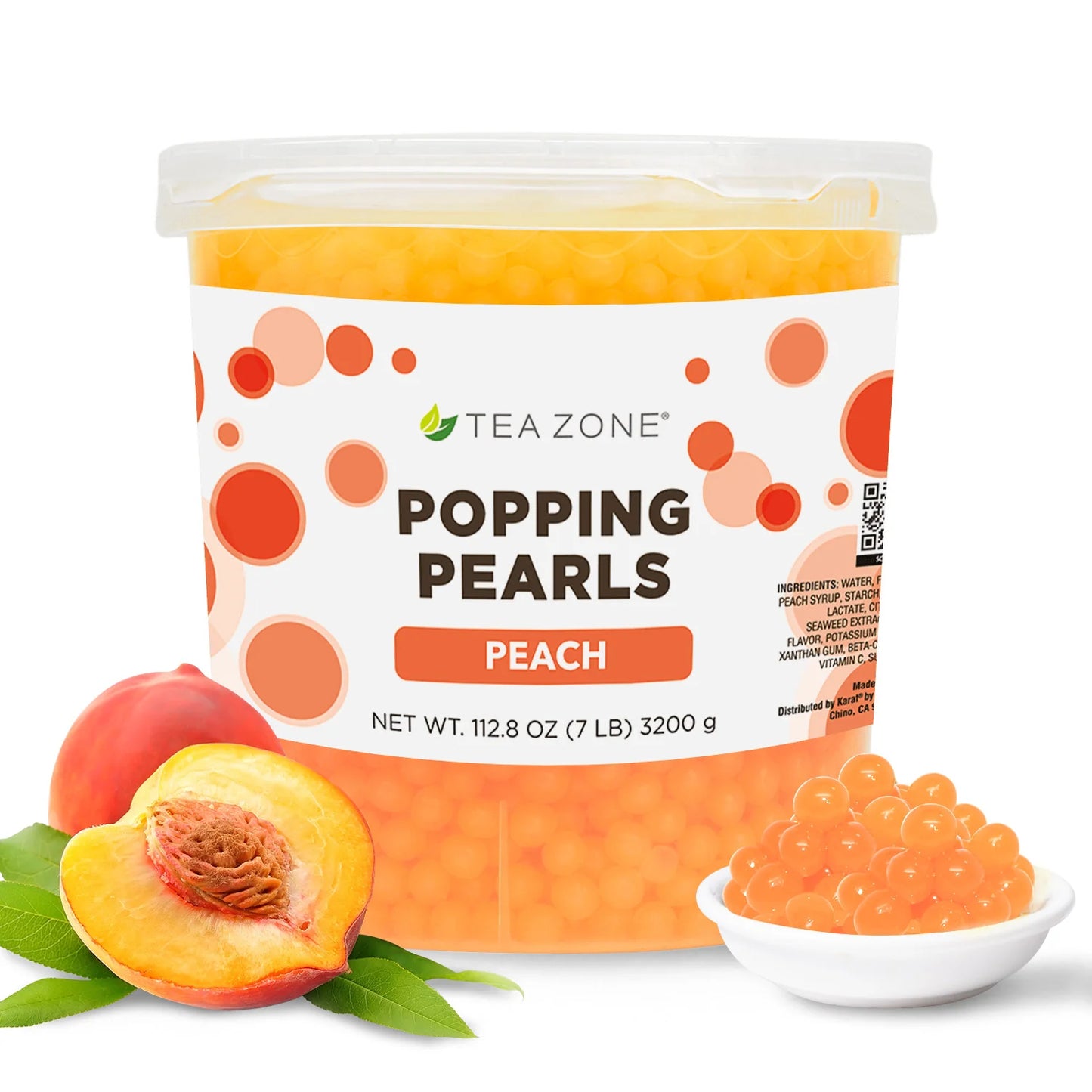 Tea Zone: Popping Pearls (BOBA) - Peach