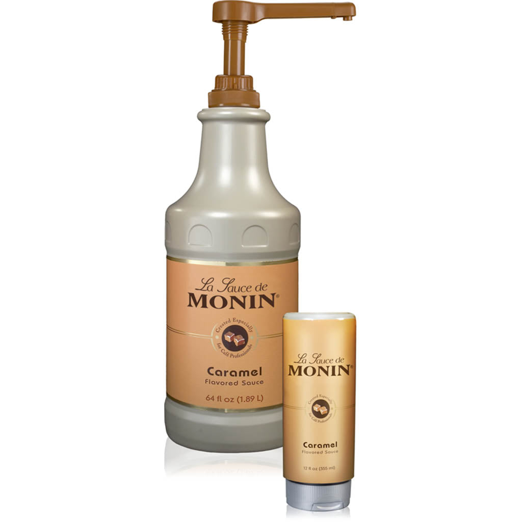 Monin 64oz Caramel, Dulce De Leche & Sea Salt Caramel Toffee Sauce PU